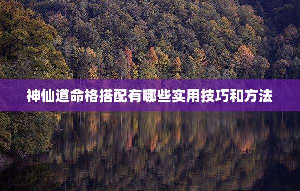 神仙道命格搭配有哪些实用技巧和方法