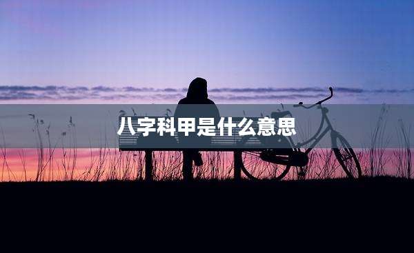 八字科甲是什么意思