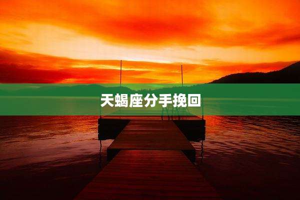 天蝎座分手挽回