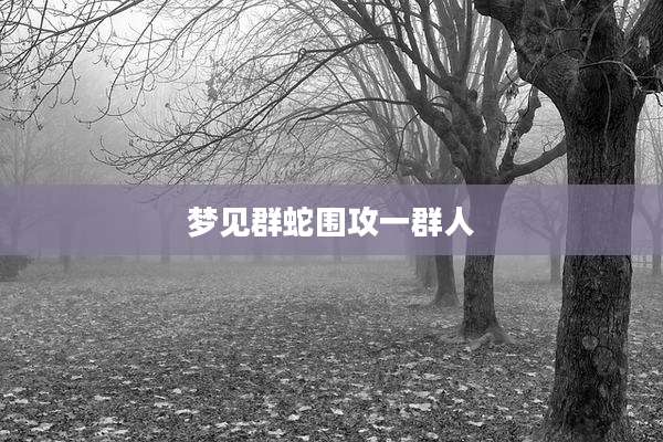 梦见群蛇围攻一群人