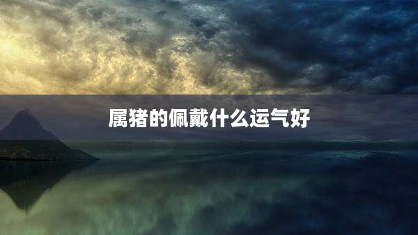 属猪的佩戴什么运气好