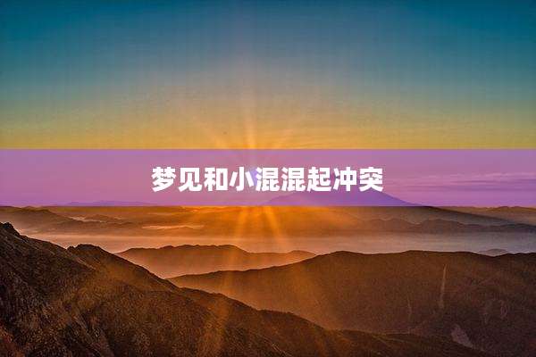 梦见和小混混起冲突
