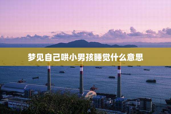 梦见自己哄小男孩睡觉什么意思