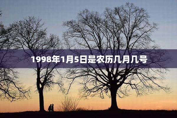1998年1月5日是农历几月几号