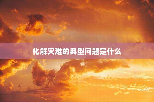 化解灾难的典型问题是什么