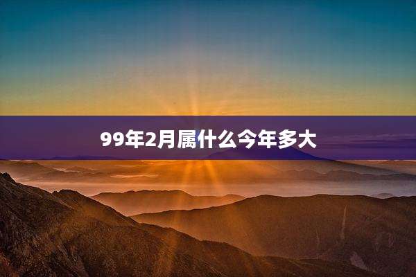 99年2月属什么今年多大