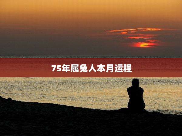 75年属兔人本月运程