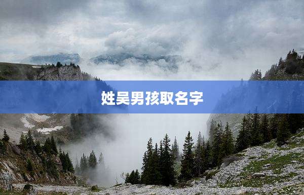姓吴男孩取名字