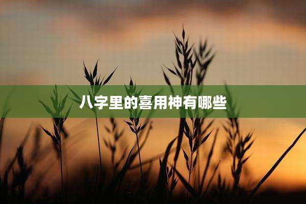 八字里的喜用神有哪些