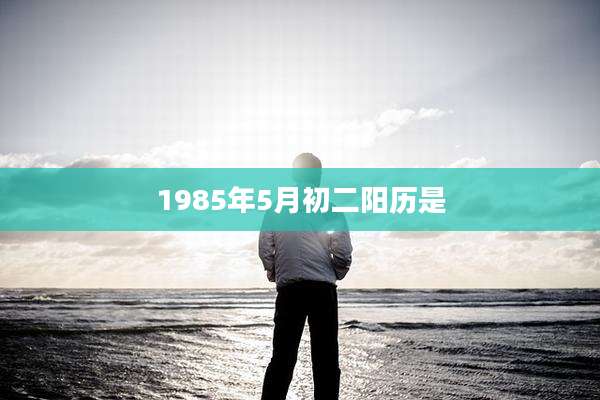 1985年5月初二阳历是