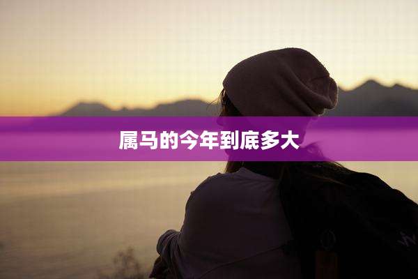 属马的今年到底多大