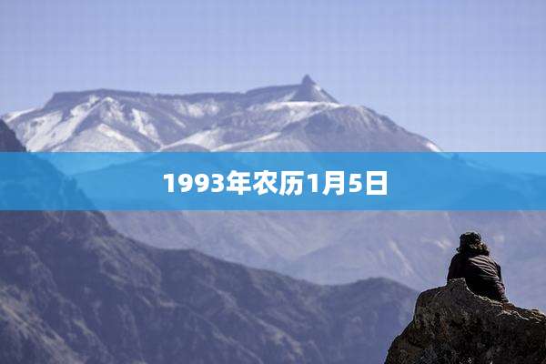 1993年农历1月5日