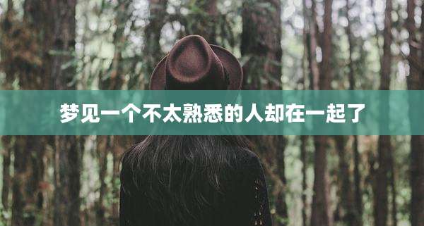 梦见一个不太熟悉的人却在一起了
