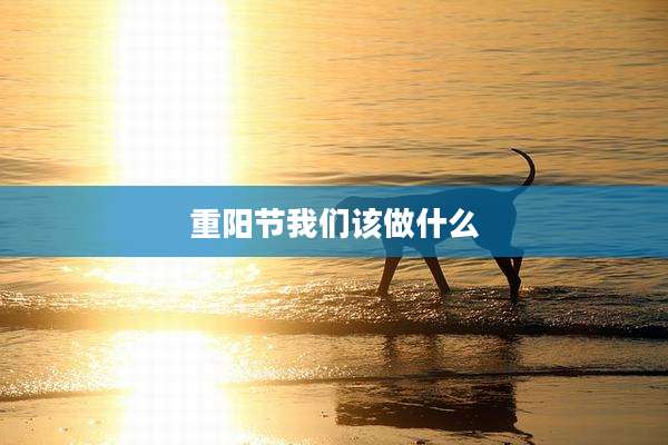 重阳节我们该做什么