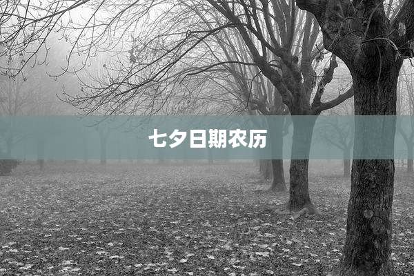 七夕日期农历