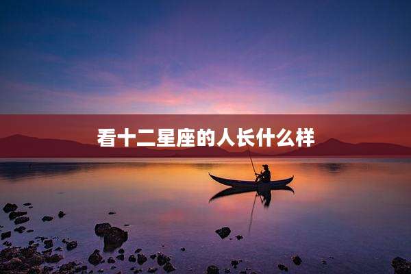 看十二星座的人长什么样