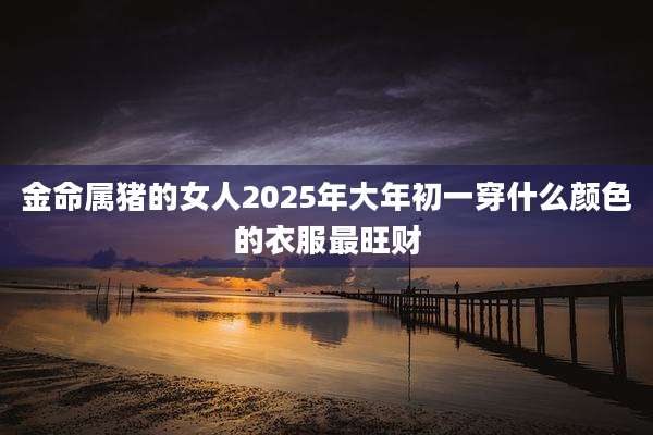 金命属猪的女人2025年大年初一穿什么颜色的衣服最旺财