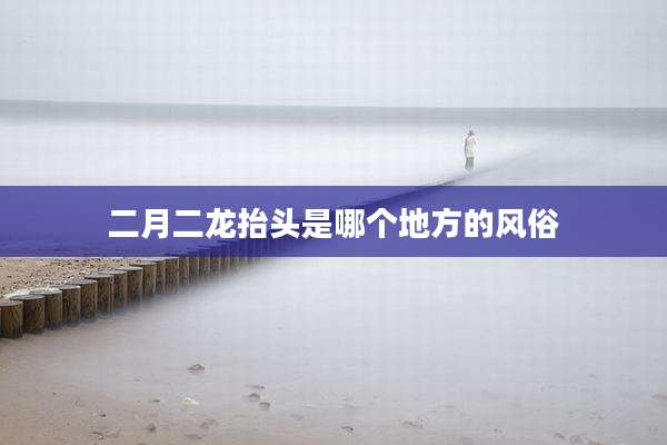 二月二龙抬头是哪个地方的风俗