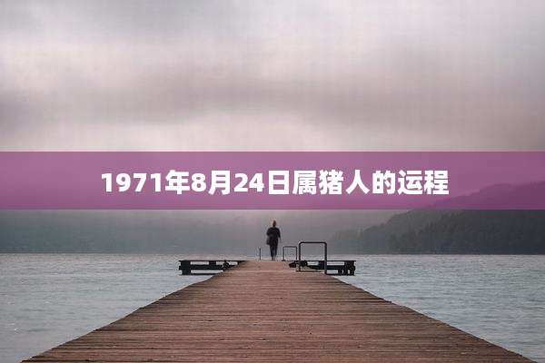 1971年8月24日属猪人的运程