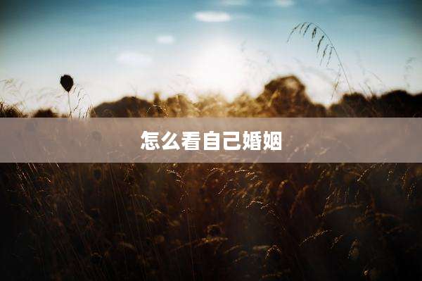 怎么看自己婚姻