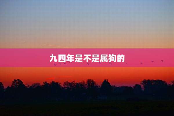 九四年是不是属狗的