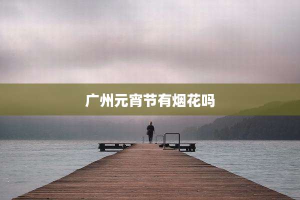 广州元宵节有烟花吗