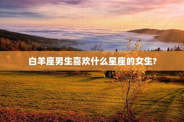 白羊座男生喜欢什么星座的女生?