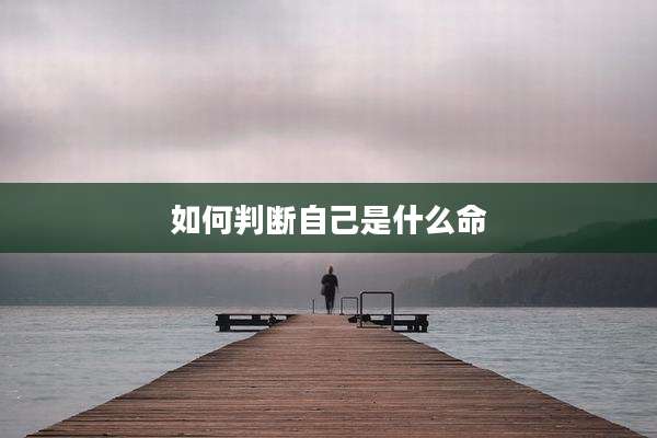 如何判断自己是什么命