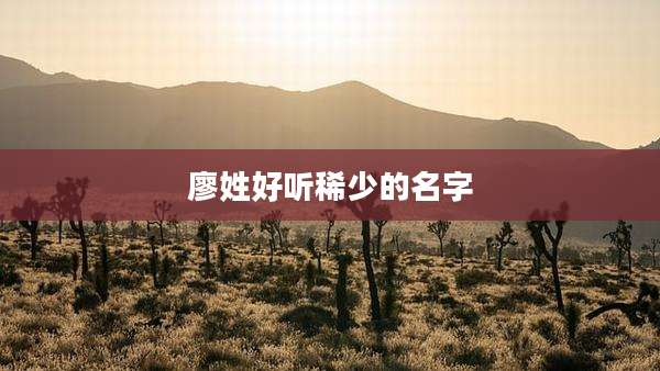 廖姓好听稀少的名字