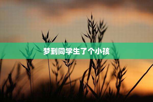 梦到同学生了个小孩