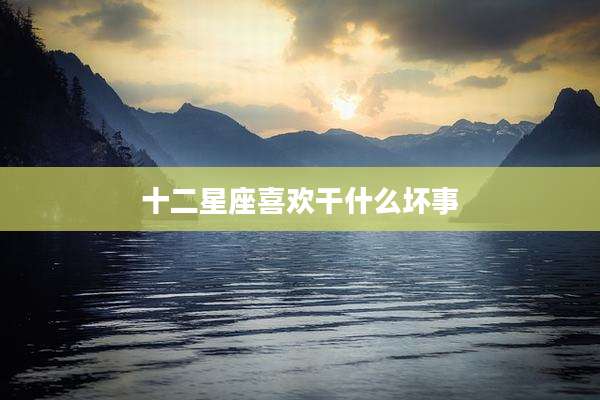 十二星座喜欢干什么坏事