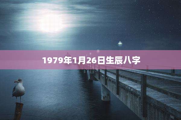 1979年1月26日生辰八字