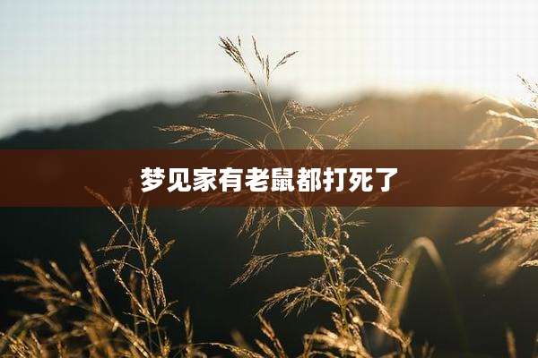 梦见家有老鼠都打死了