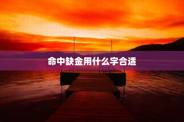 命中缺金用什么字合适