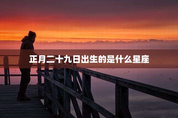 正月二十九日出生的是什么星座