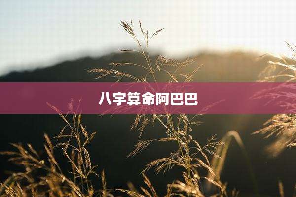 八字算命阿巴巴