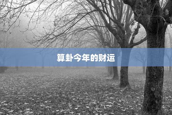 算卦今年的财运