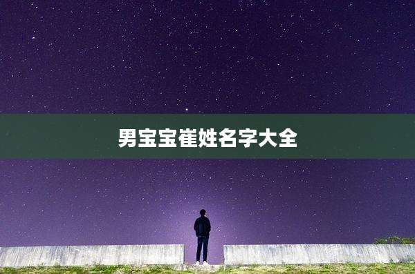 男宝宝崔姓名字大全