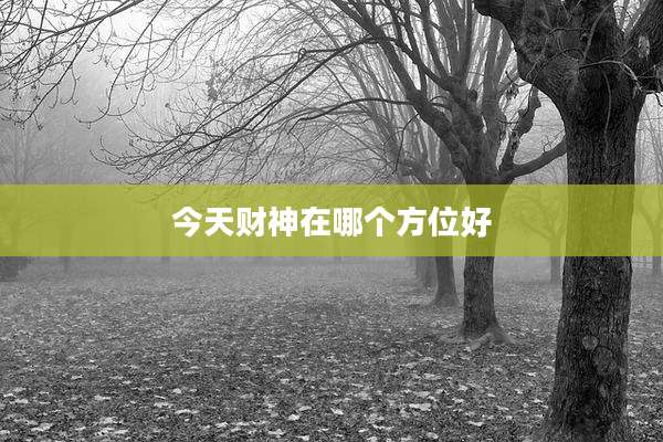 今天财神在哪个方位好