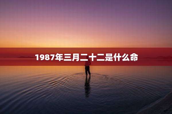 1987年三月二十二是什么命