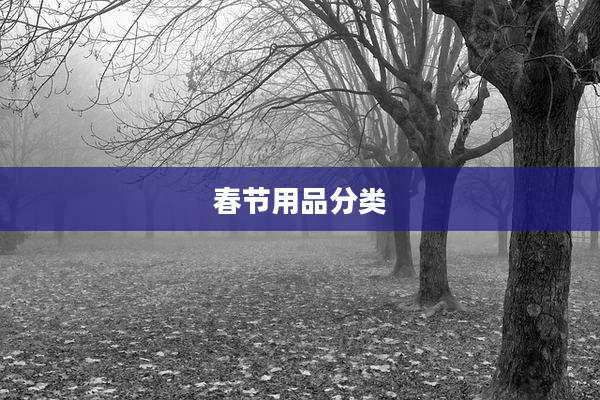 春节用品分类