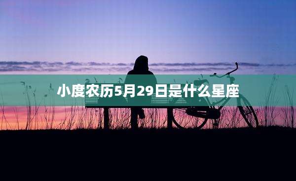小度农历5月29日是什么星座