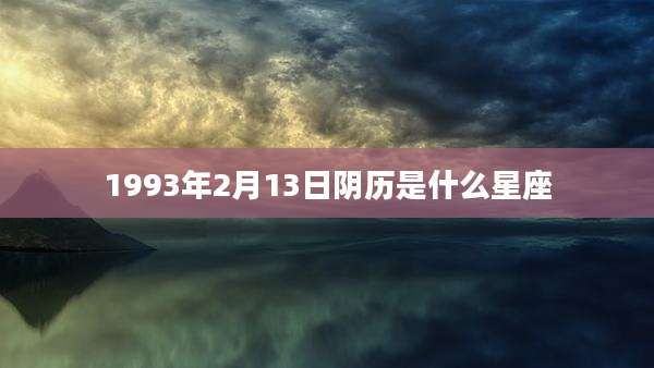 1993年2月13日阴历是什么星座