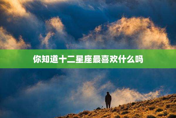你知道十二星座最喜欢什么吗