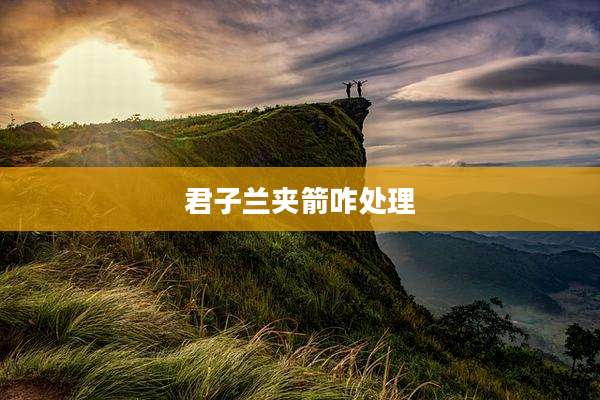 君子兰夹箭咋处理