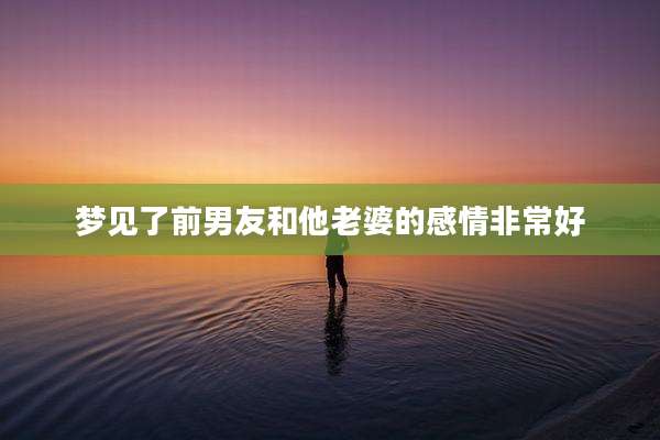 梦见了前男友和他老婆的感情非常好