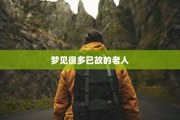 梦见很多已故的老人