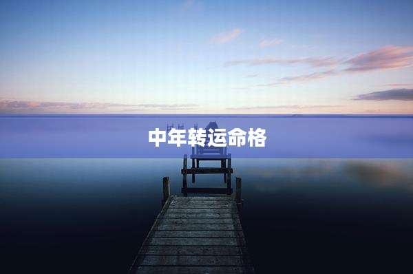 中年转运命格