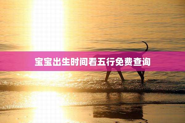 宝宝出生时间看五行免费查询