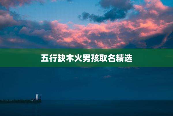 五行缺木火男孩取名精选
